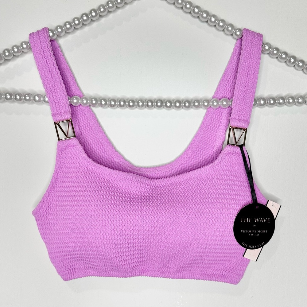 VS Pink Berry Gelato Ribbed Bikini Top